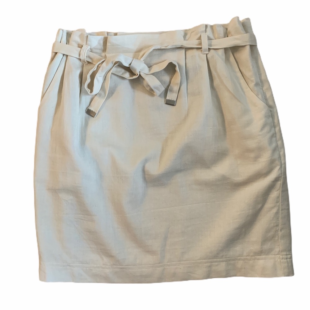 Ark & Co NWT Linen Blend Paperbag Waist Tie Skirt